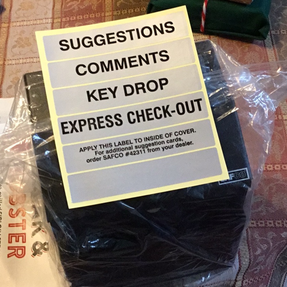 Safco Locking Suggestion Box NIB NWT